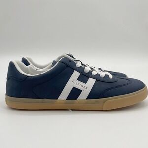 Tommy Hilfiger Men's Navy White H Logo Lace Up Casual Sneakers Shoes 11M